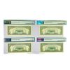Image 2 : (4) 1993 Star $5 Fed Reserve Notes PMG Ch UNC 63