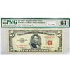 Image 1 : 1953 Star $5 Legal Tender Note PMG Ch UNC 64