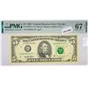 Image 1 : 1995 Star $5 Fed Reserve Note PMG Superb GEM UNC