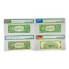 Image 2 : (4) 1963-2009 $1 & $5 Fed Reserve Notes PMG GEM