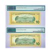 Image 2 : (2) 2004 A $10 Fed Reserve Note, one w/ Star PMG