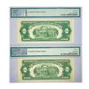 Image 2 : (2) 1953 $2 Legal Tender Notes PMG GEM UNC