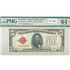 Image 1 : 1928 A $5 Legal Tender Note PMG Ch UNC 64