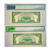 Image 2 : (2) 1950 B $5 Fed Reserve Notes PMG Ch UNC 63