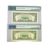 Image 2 : (2) 1985-1988 $5 Fed Reserves Notes PMG GEM UNC