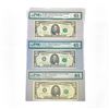 Image 1 : (3) 1969-1985 $5 Fed Reserves Notes PMG