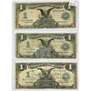 Image 1 : (3) 1899 LG $1 Silver Cert.'s