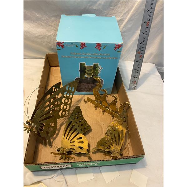 Mini fountain m, butterfly and duck decor