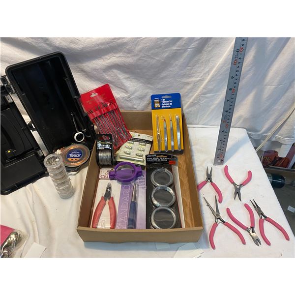 File set, tweezer set steel wire etc