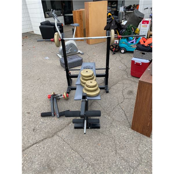 Weight bench and weights