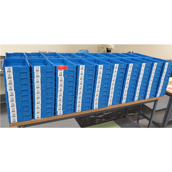 Qty 200 Midwest Uncuts Blue Plastic Medical Sorting Trays 7