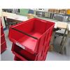 Image 2 : Qty 4 Magnum 743 Red Stacking Organizer Bins 18"x29"x12"H w/ Wheels