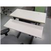 Image 2 : SIS Bilevel Surface Height Adjustable Ergonomic Desk 36"x29"x30"H  & Rolling Office Armchair