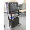 Image 2 : Panasonic TV & CD Player on Rolling Cart w/ Cabinet Base