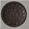 Image 1 : Canadian Large Cent 1887 7/7 EF