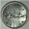 Image 1 : 1950 King George VI Canadian Silver Dollar
