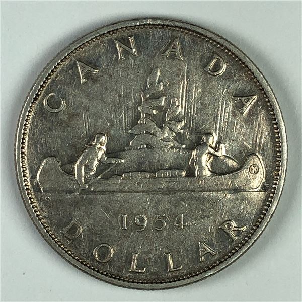 1954 FWL Queen Elizabeth II Canadian Silver Dollar