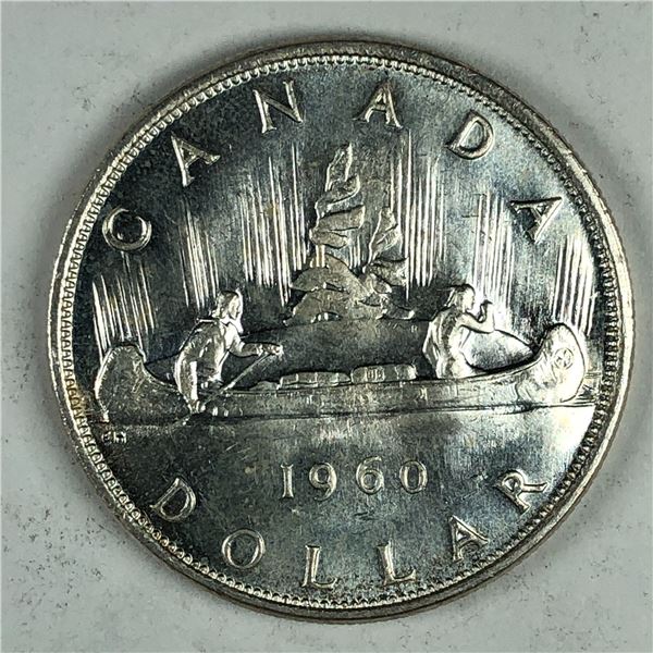 1960 Queen Elizabeth II Canadian Silver Dollar