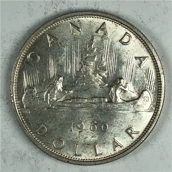 1960 Queen Elizabeth II Canadian Silver Dollar