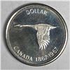 Image 1 : 1966 Queen Elizabeth II Canadian Silver Dollar UNC