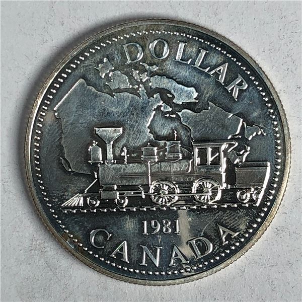 1981 Queen Elizabeth II Canadian Silver Dollar UNC