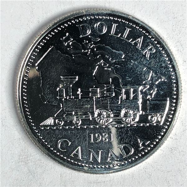 1981 Queen Elizabeth II Canadian Silver Dollar UNC