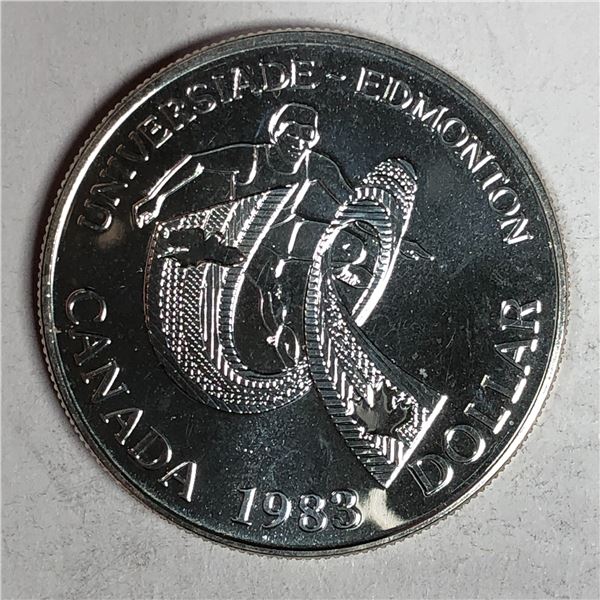 1983 Queen Elizabeth II Canadian Silver Dollar UNC