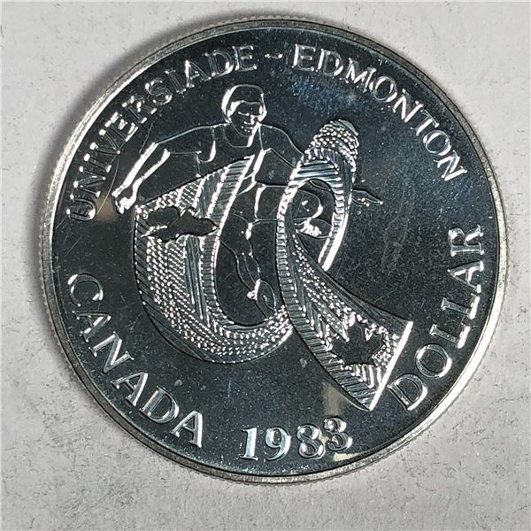 1983 Queen Elizabeth II Canadian Silver Dollar UNC