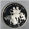 Image 1 : 1990 Queen Elizabeth II Canadian Silver Dollar UNC HEAVY CAMEO