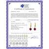 Image 2 : Genuine 4 ctw Ruby Earrings 14KT Yellow Gold - REF-45F8Z