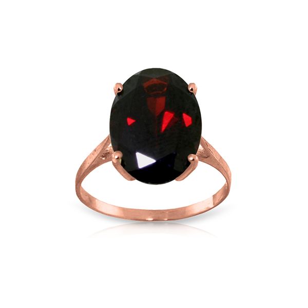 Genuine 6 ctw Garnet Ring 14KT Rose Gold - REF-49H6X