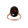 Image 1 : Genuine 6 ctw Garnet Ring 14KT Rose Gold - REF-49H6X