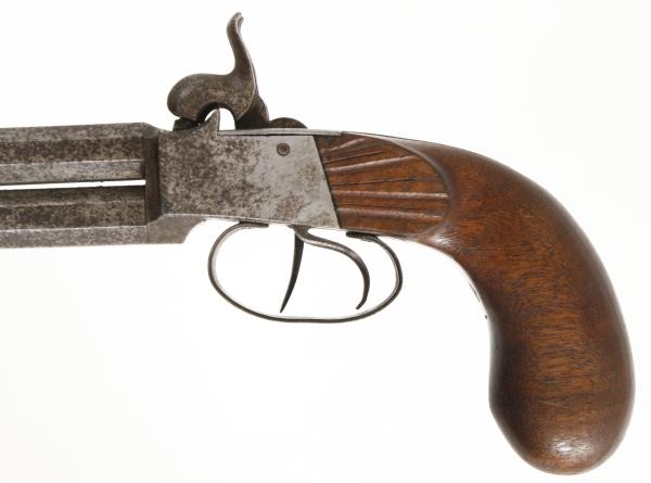 Unmarked European Percussion Over-Under Pistol