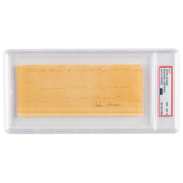 John Adams Signature - PSA NM-MT 8