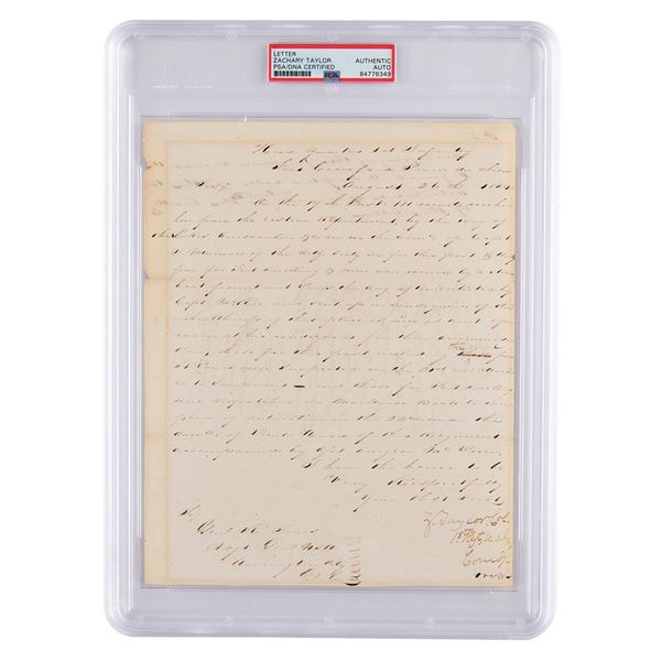 Zachary Taylor Letter Signed