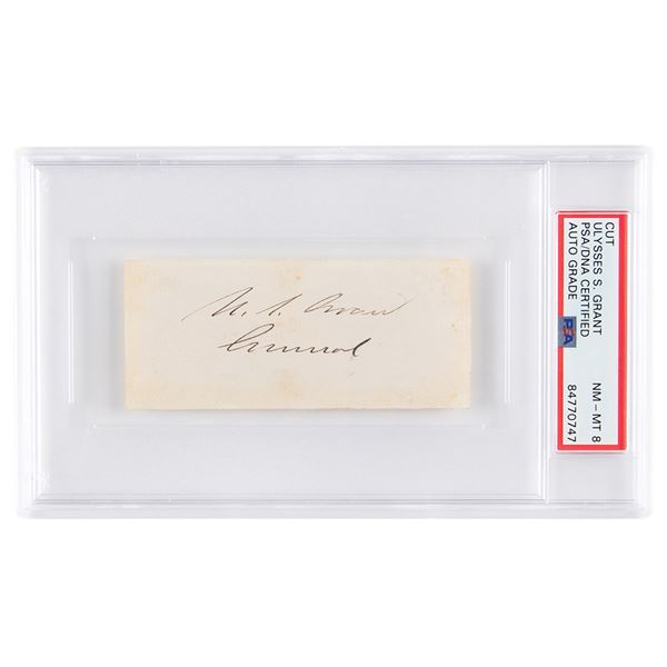 U. S. Grant Signature - PSA NM-MT 8