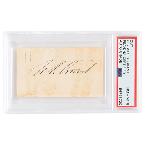 U. S. Grant Signature - PSA NM-MT 8