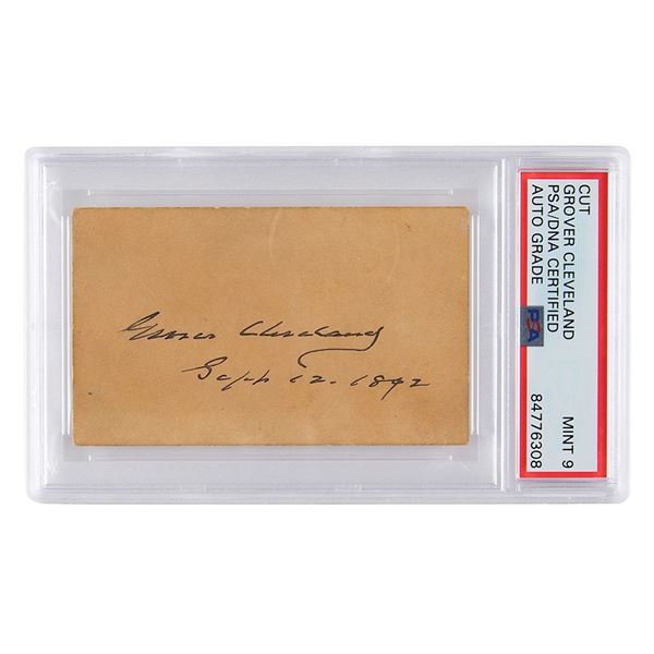 Grover Cleveland Signature - PSA MINT 9