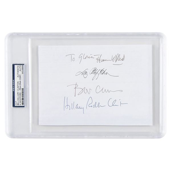 Bill and Hillary Clinton Signatures