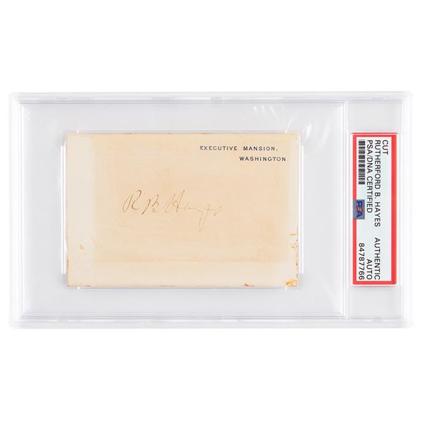 Rutherford B. Hayes Signed White House Card