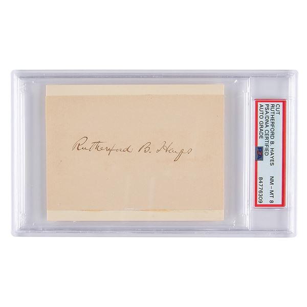 Rutherford B. Hayes Signature - PSA NM-MT 8