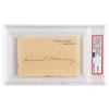Image 1 : Herbert Hoover Signed White House Card - PSA MINT 9