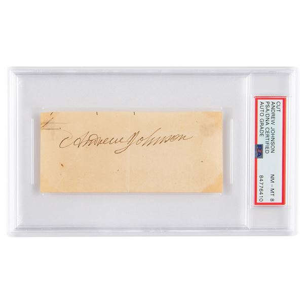 Andrew Johnson Signature - PSA NM-MT 8