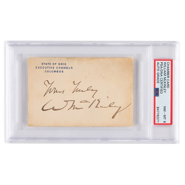 William McKinley Signature - PSA NM-MT 8