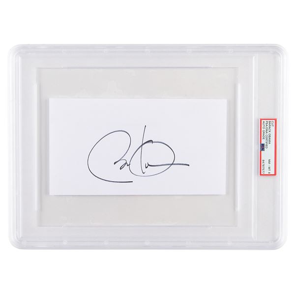 Barack Obama Signature - PSA NM-MT 8