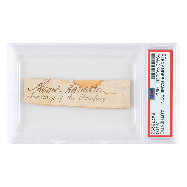 Alexander Hamilton Signature as Treasury Secretary
