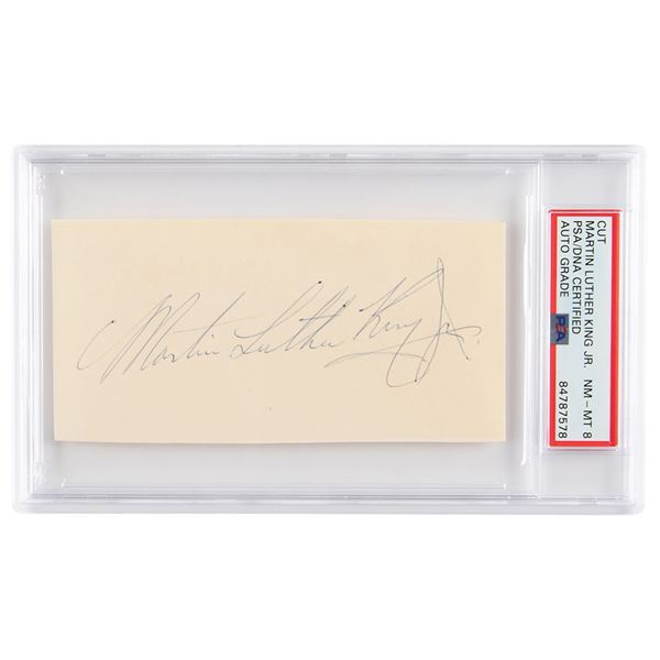 Martin Luther King, Jr. Signature - PSA NM-MT 8