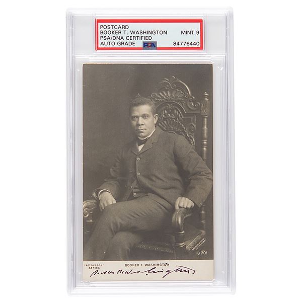 Booker T. Washington Signed Photograph - PSA MINT 9