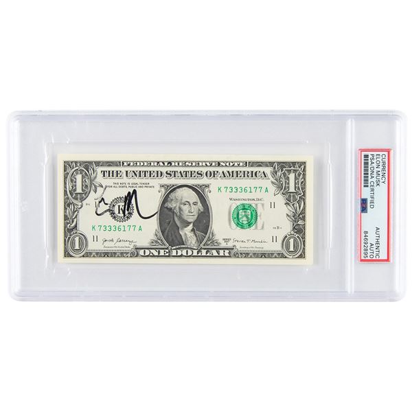 Elon Musk Signed One Dollar Bill