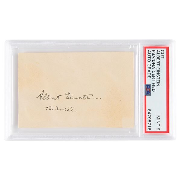 Albert Einstein Signature - PSA MINT 9